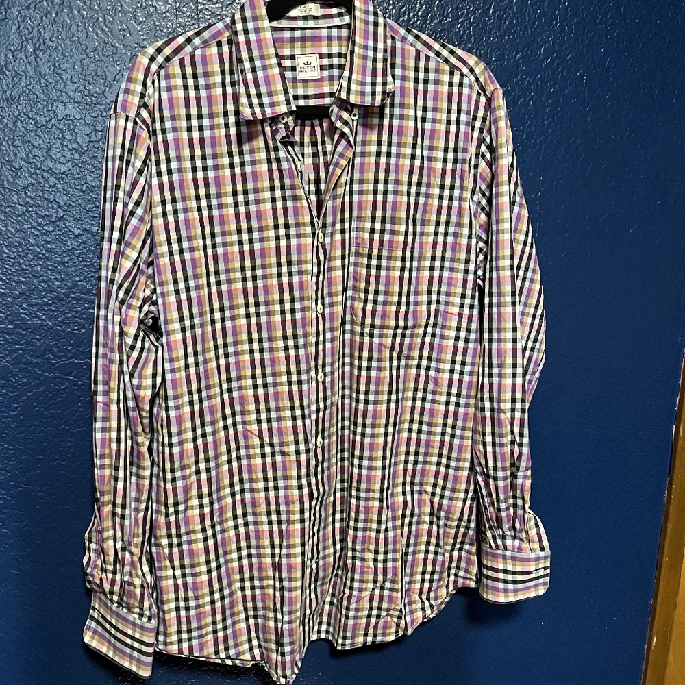 Peter Millar Men's Dress Shirt, size Large